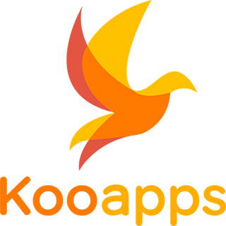 a red and yellow logo of a bird.
