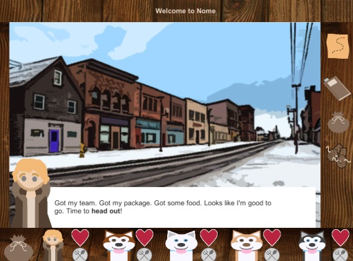 a 2d visual novel style game set in Alaska.