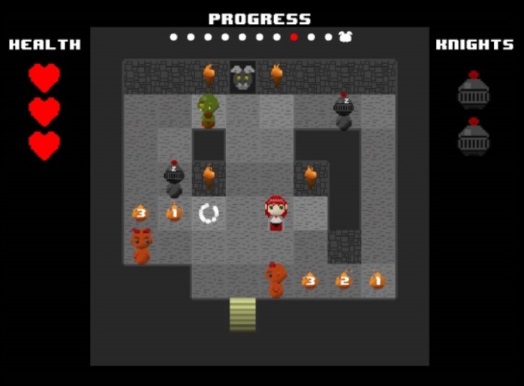 a chess game, but in a dungeon, with a princess